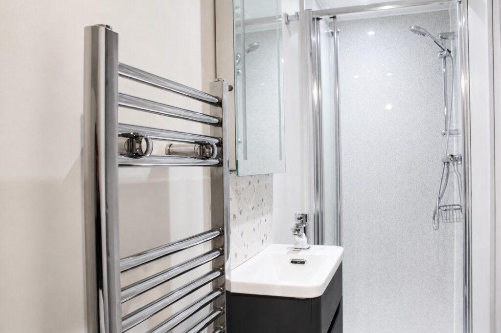 Shower room at Atlantean Properties 4-bed serviced accommodation in Bootle
