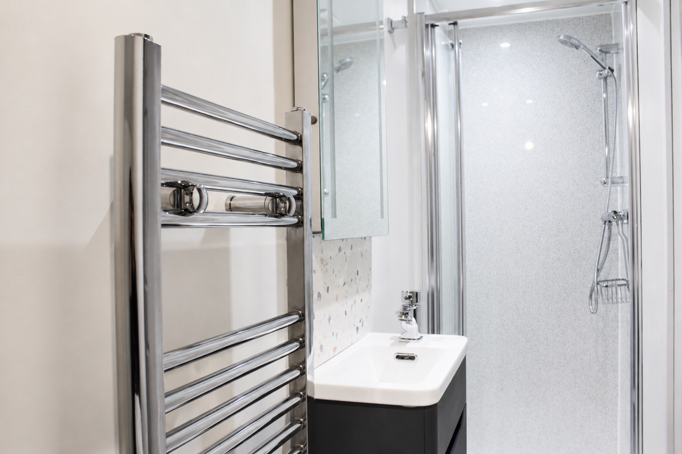 Shower room at Atlantean Properties 4-bed serviced accommodation in Bootle